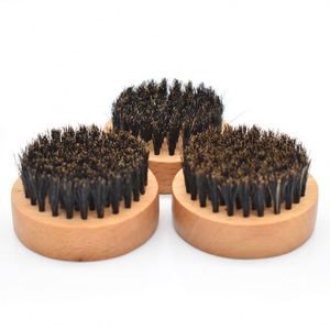 Cepillo Redondo de Madera con Cerdas de Jabalí para Barba, para Afeitar y Limpiar, Venta al por Mayor - Product Image 1
