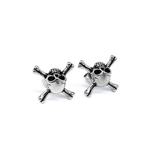yunnique Skeleton <b>Stud</b> <b>Earrings</b> Titanium Steel 3D Casting Vintage Style Skull Design Fashion Jewelry - Product Image 2