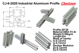 Profilés en alliage d'<span class=keywords><strong>aluminium</strong></span> CJ-6-<span class=keywords><strong>2020</strong></span> à <span class=keywords><strong>prix</strong></span> d'usine Profilés en <span class=keywords><strong>aluminium</strong></span> d'extrusion <span class=keywords><strong>de</strong></span> 20mm - Product Image 5