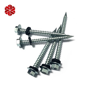 Parafuso Auto Brocante C1022 Galvanizado Espada Punto Cola Cabeza Hexagonal Tek Tornillo 12mm M6 - Product Image 4
