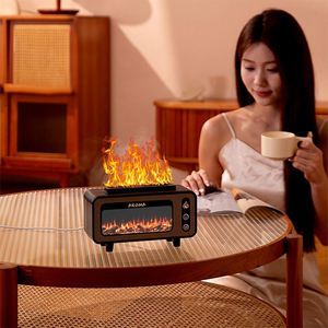 2024 New Promotion Fireplace Aroma Diffuser Air <b>Humidifier</b> USB Flame Aroma Diffuser with Logo - Product Image 6