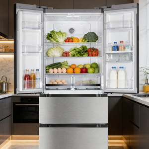 SONGPENG 4 Door Fridge Cross <b>Refrigerator</b> Big Capacity 575L Dark Grey Color Direct Cooling Frost-Free Compressor High Capacity 5 - Product Image 3