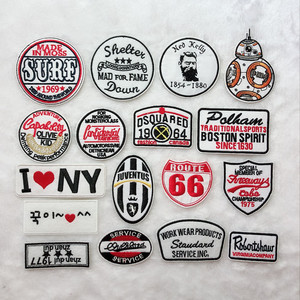 Embroidery Twill Fabric Patch Stickers Exquisite English Badge Cloth Labels DIY Clothing Accessories Customization
