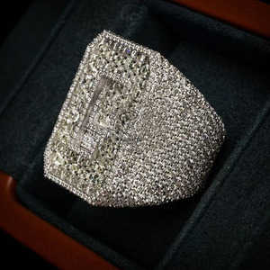 GEMLOVE Lab Grown Diamond Championship Ring Men's Hip Hop Party Statement Ring - Product Image 1