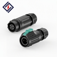 Connecteur circulaire de type soudé PBT IP67 étanche de qualité supérieure LP12 2-8 broches pour éclairage LED extérieur et énergies renouvelables
