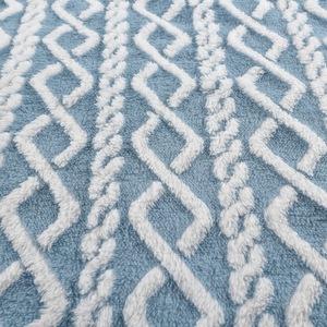 Vải Lông Cừu Jacquard Sherpa 3D Trực Tiếp Từ Nhà Máy Vải Lông Cừu Jacquard 3D Ấm Áp Mềm Hai Mặt OEM - Product Image 4