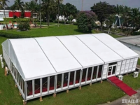 Tenda Luar Ruangan Anti Air Berbahan Aluminium Alloy Kekuatan Tinggi dengan Kaca Ganda dan Membran PVC, Perlindungan UV, untuk Semua Musim, Cocok untuk Pameran