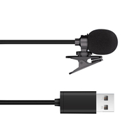 Microphone cravate filaire USB mini OEM pour enregistrement vocal sur ordinateur, suppression du bruit, microphone à condensateur pour ordinateur portable et tablette
