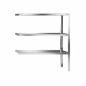 Scaffale Estensibile INOX POWER in Acciaio Inox AISI 304 180 X 40 cm con 3 Ripiani Altezza 150 cm per Cucina Prodotto in Italia - Product Image 2