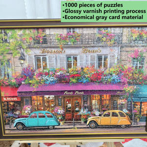 Puzzles éducatifs de luxe sur mesure à faire soi-même, 1001-2000 pièces pour adultes, vente en gros pour les boutiques de cadeaux, marques, papier gris - Product Image 5