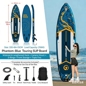 OEM/ODM 11' <b>Inflatable</b> Stand Up <b>Paddle</b> <b>Board</b> Stable Wide Design for Beginners & Family - Product Image 2