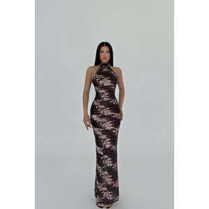 Vestido de Lentejuelas Fuchsia Shion Chic, Corte en A, Moderno, para Fiesta y Eventos Formales, Largo hasta la Rodilla, con Borlas y Cuentas Elegantes, Tallas XS y XL Disponibles - Product Image 3