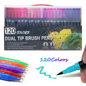 Safe Non Odor Non Toxic Dual Tips Water-based Washable Art Liner <b>Brush</b> Markers for Kids - Product Image 3