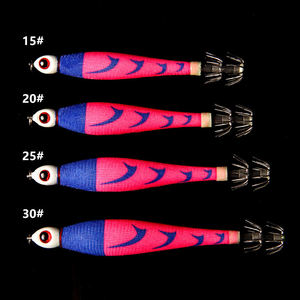 NOUVEAU OEM Squid Bait 15 #   20 #   25 #   30 #   Leurre de pêche en bois en forme de <span class=keywords><strong>pieuvre</strong></span> lumineuse, simulation de crevette, pour la pêche en mer, jigs, matériel de pêche, <span class=keywords><strong>mini</strong></span> leurre de pêche - Product Image 5