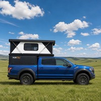 Huntoo Professional – Coque de camping-car pop-up sans toile pour camionnette, en aluminium rigide, pliable, pour l'aventure tout-terrain