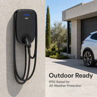 Chargeur EV mural NECS modèle 3002 7kW 32A Type 2 AC EVSE IP55 CE RFID Station de recharge extérieure