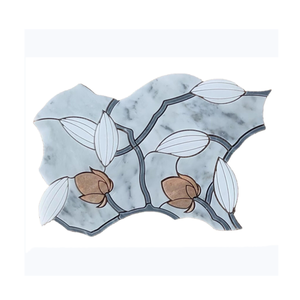 Merveilleuse fleur pierre mosaïque Art Design pour cuisine piscine salon et décoration murale intérieure <span class=keywords><strong>résine</strong></span> et marbre matériel carrelage - Product Image 6