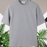 Logo personnalisé OEM sur le devant, tissu dobby 100% coton écologique, anti-bactérien, col en V, motif uni, imprimé avec un motif en relief, coupe ample unisexe