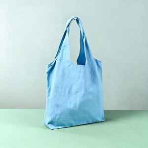 Sac fourre-tout en coton doux et léger, vierge, avec grande ouverture, idéal pour logo personnalisé, courses quotidiennes et vente en gros - Product Image 2