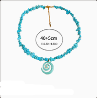 Collar de Cadena para Clavícula de Acero Inoxidable Más Vendido para Mujer, con Cuentas de Piedra Natural de Colores y un Colgante