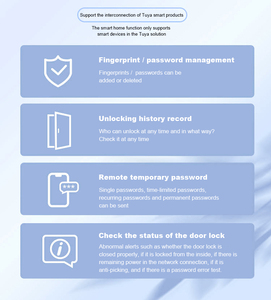 Serratura Intelligente Biometrica con Impronta Digitale, Codice Password e Scheda Chiave Anti-spionaggio per Hotel e Casa - Product Image 3