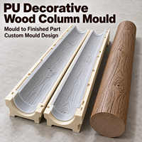 Moule de colonne décorative en bois Tietuo en résine et silicone PU C295-G3, épaisseur de paroi uniforme, par l'équipe de conception interne