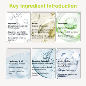 Suero para el Crecimiento de Pestañas a Base de Agua, Antialérgico, Extensor y Fortalecedor, con 7 Ingredientes para el Crecimiento de Pestañas, Venta al Por Mayor - Product Image 4