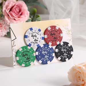 OEM ODM – Nouveaux ensembles de jetons de poker vintage personnalisés en ABS pour mariage, tailles personnalisées 5, 10, <span class=keywords><strong>50</strong></span>, 100, 200 pour cadeaux et faveurs de fête - Product Image 2