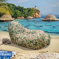 Canapé gonflable moderne imperméable, chaise portable avec sacs de compression pour le camping, la plage et l'extérieur