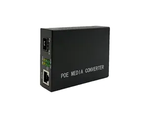 Однопортовый Быстрый Ethernet POE волоконно-оптический гигабитный PoE медиаконвертер