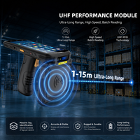 Lecteur-graveur RFID UHF portable robuste 860-960 MHz avec scanner de codes-barres 2D, 4G, Wi-Fi et Android pour la gestion de l'identification des actifs