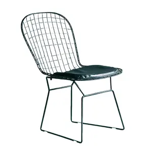 北欧网红椅子靠背化妆化妆椅简单空心丝网ins铁艺艺术家餐椅