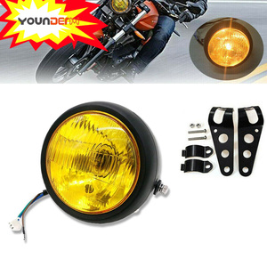 YD-HL08 Universal Retro 6 Zoll Metall Motorrad Motorrad Scheinwerfer, runder Scheinwerfer für <span class=keywords><strong>Cafe</strong></span> <span class=keywords><strong>Racer</strong></span> CG125 - Product Image 2