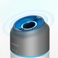 Purificateur d'air intelligent portable pour voiture, alimenté par batterie, avec filtre HEPA et capteur de geste automatique, pour une utilisation en extérieur et en garage
