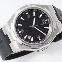 Montre de sport de luxe pour homme, style classique de designer, acier inoxydable 316L, cadran texturé argenté, date, luminescent, automatique, mécanique