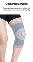 Genouillère de compression universelle en nylon souple pour la protection des genoux et des cuisses, idéale pour le basketball et les sports.