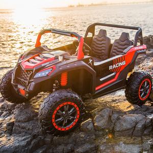 24V電動乗用車 2人乗り バッテリー駆動 プラスチック製車 幅25インチシート スプリングサスペンション 音楽 リモコン付き 耐久性 1台 - Product Image 2