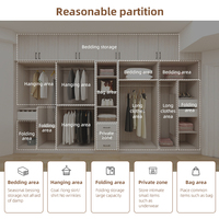 Système de dressing sur mesure Lesso Home avec portes en verre, éclairage LED, armoire modulaire en bois pour projets de chambres de luxe