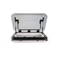 Rv toit ouvrant en aluminium voiture toit fenêtre rv lucarne avec lumière LED avec écran de gaze rideau occultant