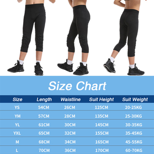 Pantaloni <span class=keywords><strong>Sportivi</strong></span> con Protezioni per le Ginocchia, Leggings a Compressione 3/4 <span class=keywords><strong>Neri</strong></span>, Pantaloni da Uomo, Ragazzo e Giovani, Leggings da Calcio ad Asciugatura Rapida per Allenamento - Product Image 3