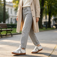 Sneakers Casual da Donna con Rialzo Interno, Personalizzabili con Logo, in Pelle con Lacci, Aumento Altezza 7cm - Ingrosso Fabbrica