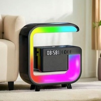 Enceinte de bureau pour étudiant avec chargeur sans fil Qi 15W, lampe d'ambiance RGB, accessoire de bureau tendance, enceinte Edifier