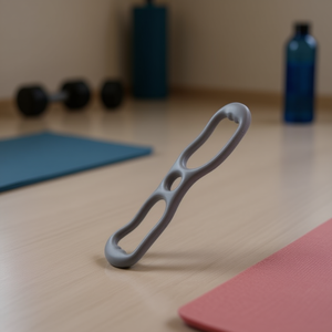 Banda de Ejercicio en Forma de 8 de TPR Gris con Resistencia, Ideal para Entrenamiento Físico - Product Image 2