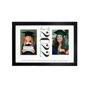 4*6in Double Photos Collage Picture Frames Picture Frame for Graduation with Glass and Mat