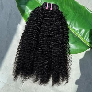 Precio de fábrica VKC cutícula alineada Natural negro rizado Natural sin procesar paquetes de cabello humano - Product Image 1