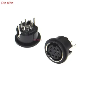 8 Pin Mini DIN Female Socket Connector 8Pin DIN Mini Jack PS2 Mini Circular DIN Terminal Chassis MD8