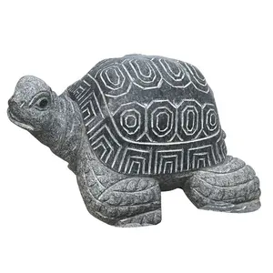 批发定制制造小天然石雕海绿龟龟雕塑动物雕刻吴归雕像