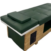 Mobilier de salon moderne lavage des cheveux en bois spa tête thérapie par l'eau shampooing thaïlandais lit