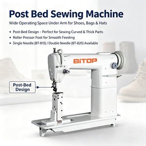 Machine à coudre à point droit à entraînement direct robuste à aiguille simple BT810 pour sacs et chaussures - Product Image 1