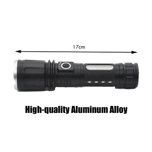 クローバーP50超高輝度アルミニウム戦術LEDトーチ、ズーム可能なフォーカストーチ防水LEDUSB充電式懐中電灯 - Product Image 5